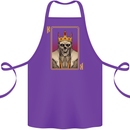 King Playing Card Gothic Skull Poker Cotton Apron 100% Organic Purple