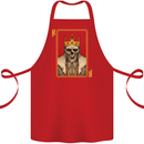 King Playing Card Gothic Skull Poker Cotton Apron 100% Organic Red
