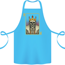 King Playing Card Gothic Skull Poker Cotton Apron 100% Organic Turquoise