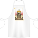 King Playing Card Gothic Skull Poker Cotton Apron 100% Organic White