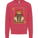 King Playing Card Gothic Skull Poker Kids Sweatshirt Jumper Heliconia