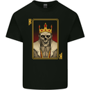 King Playing Card Gothic Skull Poker Kids T-Shirt Childrens Black