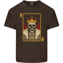 King Playing Card Gothic Skull Poker Kids T-Shirt Childrens Chocolate