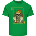 King Playing Card Gothic Skull Poker Kids T-Shirt Childrens Irish Green