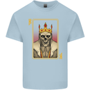 King Playing Card Gothic Skull Poker Kids T-Shirt Childrens Light Blue