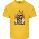 King Playing Card Gothic Skull Poker Kids T-Shirt Childrens Yellow