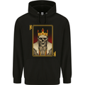 King Playing Card Gothic Skull Poker Mens 80% Cotton Hoodie Black