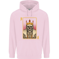 King Playing Card Gothic Skull Poker Mens 80% Cotton Hoodie Light Pink
