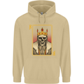 King Playing Card Gothic Skull Poker Mens 80% Cotton Hoodie Sand