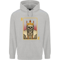 King Playing Card Gothic Skull Poker Mens 80% Cotton Hoodie Sports Grey