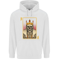 King Playing Card Gothic Skull Poker Mens 80% Cotton Hoodie White