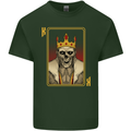 King Playing Card Gothic Skull Poker Mens Cotton T-Shirt Tee Top Forest Green