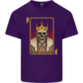 King Playing Card Gothic Skull Poker Mens Cotton T-Shirt Tee Top Purple