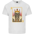 King Playing Card Gothic Skull Poker Mens Cotton T-Shirt Tee Top White