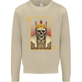 King Playing Card Gothic Skull Poker Mens Sweatshirt Jumper Sand