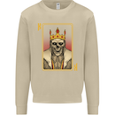 King Playing Card Gothic Skull Poker Mens Sweatshirt Jumper Sand