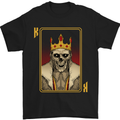 King Playing Card Gothic Skull Poker Mens T-Shirt Cotton Gildan Black