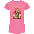 King Playing Card Gothic Skull Poker Womens Petite Cut T-Shirt Azalea