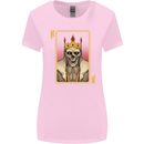 King Playing Card Gothic Skull Poker Womens Wider Cut T-Shirt Light Pink