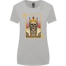 King Playing Card Gothic Skull Poker Womens Wider Cut T-Shirt Sports Grey