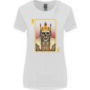 King Playing Card Gothic Skull Poker Womens Wider Cut T-Shirt White