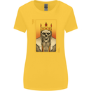 King Playing Card Gothic Skull Poker Womens Wider Cut T-Shirt Yellow
