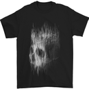 King Skull Gothic Biker Tattoo Tribal Mens T-Shirt Cotton Gildan Black