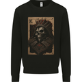 King of Cards Skull King Gothic Playing Kids Sweatshirt Jumper Black