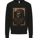 King of Cards Skull King Gothic Playing Kids Sweatshirt Jumper Black