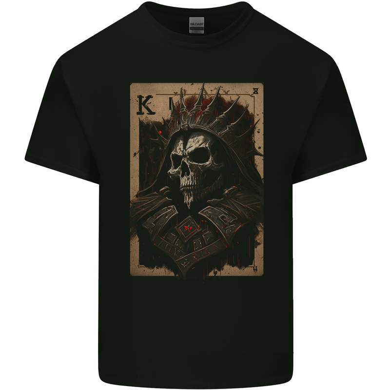 King of Cards Skull King Gothic Playing Kids T-Shirt Childrens Black
