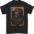 King of Cards Skull King Gothic Playing Mens Gildan Cotton T-Shirt Black
