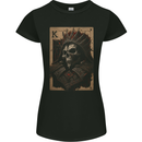 King of Cards Skull King Gothic Playing Womens Petite Cut T-Shirt Black