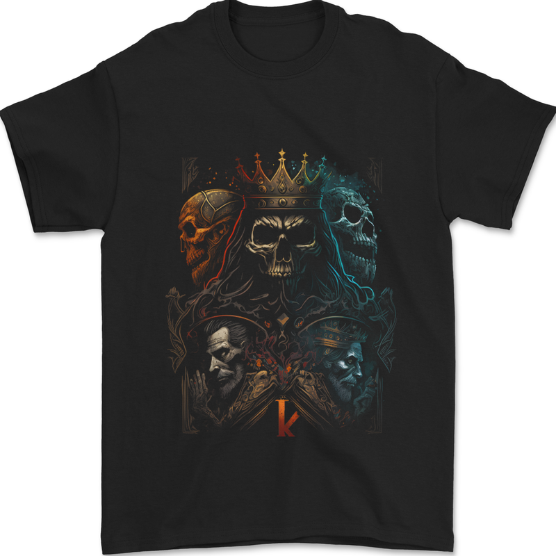 King of Kings Gothic Skull Heavy Metal Rock Mens T-Shirt 100% Cotton Black