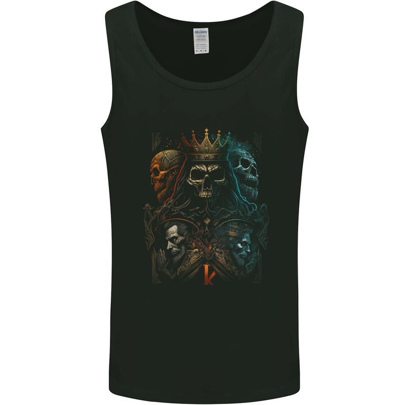 King of Kings Gothic Skull Heavy Metal Rock Mens Vest Tank Top Black