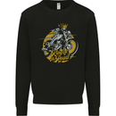King of the Road Biker Motorcycle Motorbike Kids Sweatshirt Jumper Black