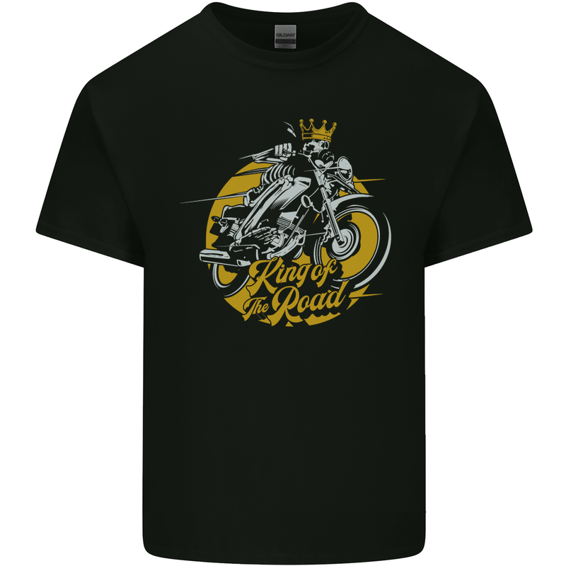 King of the Road Biker Motorcycle Motorbike Kids T-Shirt Childrens Black