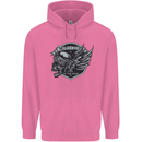 King of the Road Motorcycle Skull Biker Childrens Kids Hoodie Azalea