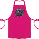 King of the Road Motorcycle Skull Biker Cotton Apron 100% Organic Pink