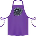 King of the Road Motorcycle Skull Biker Cotton Apron 100% Organic Purple