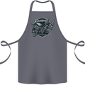 King of the Road Motorcycle Skull Biker Cotton Apron 100% Organic Steel