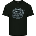 King of the Road Motorcycle Skull Biker Kids T-Shirt Childrens Black