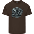 King of the Road Motorcycle Skull Biker Kids T-Shirt Childrens Chocolate