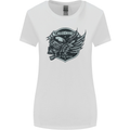 King of the Road Motorcycle Skull Biker Womens Wider Cut T-Shirt White