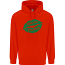 Kiss Me I'm Irish St. Patrick's Day Childrens Kids Hoodie Bright Red