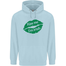 Kiss Me I'm Irish St. Patrick's Day Childrens Kids Hoodie Light Blue