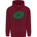 Kiss Me I'm Irish St. Patrick's Day Childrens Kids Hoodie Maroon