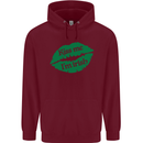 Kiss Me I'm Irish St. Patrick's Day Childrens Kids Hoodie Maroon