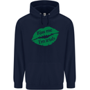 Kiss Me I'm Irish St. Patrick's Day Childrens Kids Hoodie Navy Blue