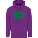 Kiss Me I'm Irish St. Patrick's Day Childrens Kids Hoodie Purple