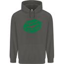 Kiss Me I'm Irish St. Patrick's Day Childrens Kids Hoodie Storm Grey